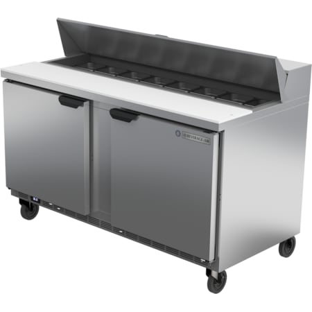 Beverage-Air Refrigerated Sandwich Prep Table, 2 Door, 16.02 cu. Ft, 115 Volt SPE60HC-16